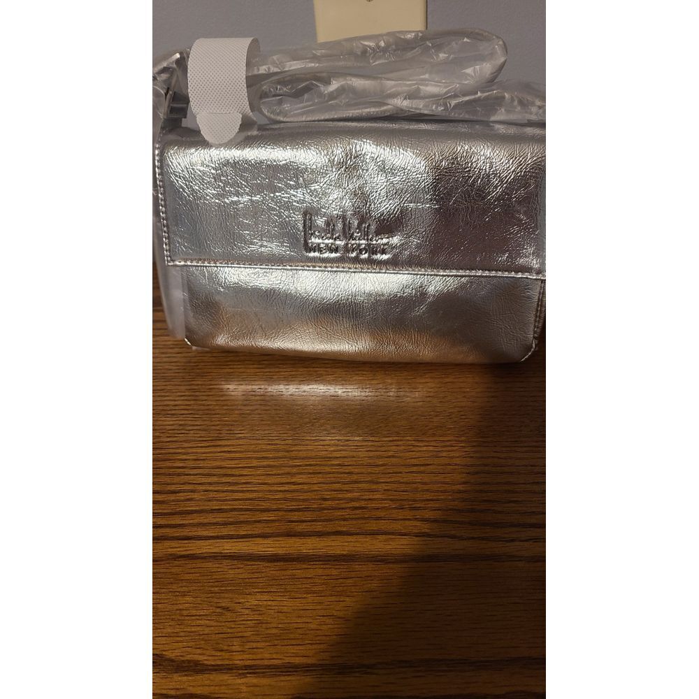 Nicole Miller Silver Bag Small Short‎ Shoulder Strap New